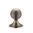 High quality image of the Fulton & Bray - Queen Anne Ringed Knob 32mm rose dia. - Bronze | Sku. fch08bfb | available to order from Trade Door Handles.