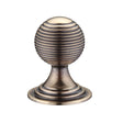 High quality image of the Fulton & Bray - Queen Anne Ringed Knob 38mm rose dia. - Bronze | Sku. fch08cfb | available to order from Trade Door Handles.