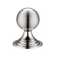 High quality image of the Fulton & Bray - Queen Anne Ringed Knob 38mm rose dia. - Lacquered - Polished Nickel | Sku. fch08cpn | available to order from Trade Door Handles.