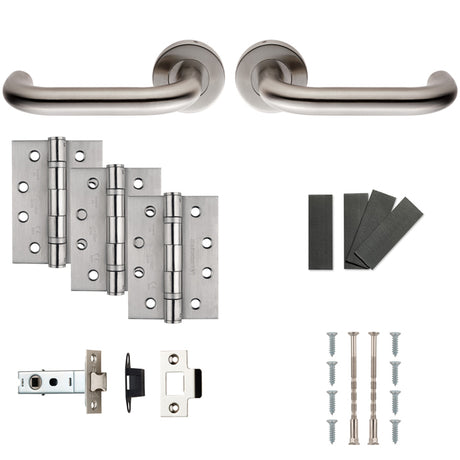 High quality image of Eurospec - FDP Door Pack FDP1190SSS - Satin Stainless Steel | Sku. fdp1190sss | Trade Door Handles.