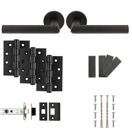 High quality image of Eurospec - FDP Door Pack FDP1192MB - Matt Black | Sku. fdp1192mb | Trade Door Handles.