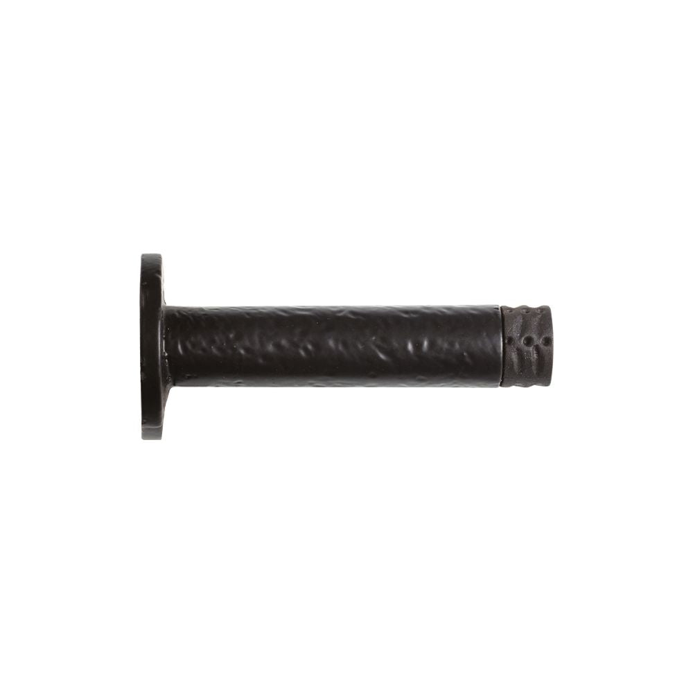 High quality image of the Foxcote Foundries - Door Stop - Cylinder c/w Rose - 90mm - Antique Black | Sku. ff23 | available to order from Trade Door Handles.