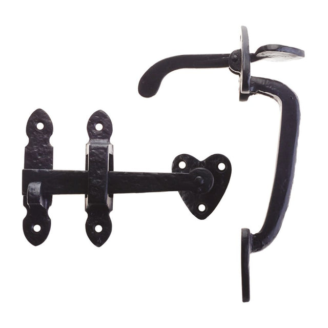High quality image of the Foxcote Foundries - Thumb Latch - 6" - Antique Black | Sku. ff26 | available to order from Trade Door Handles.
