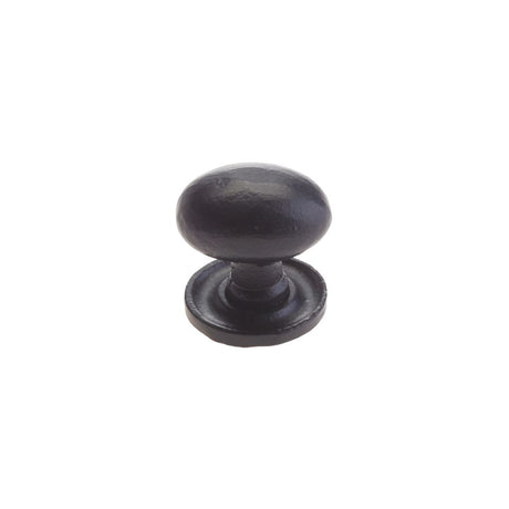 High quality image of the Foxcote Foundries - Oval Cupboard Knob - 33mm - Antique Black | Sku. ff31 | available to order from Trade Door Handles.