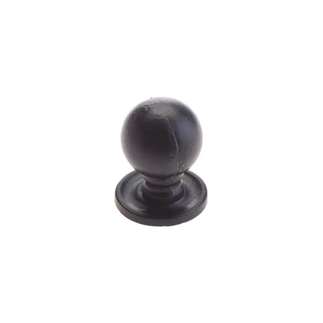 High quality image of the Foxcote Foundries - Round Cupboard Knob - 33mm - Antique Black | Sku. ff32 | available to order from Trade Door Handles.