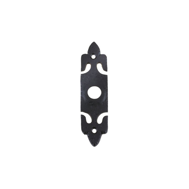 High quality image of the Foxcote Foundries - Bell Push with Rectangular Plate - 45mm x 77mm - Antique Black | Sku. ff33 | available to order from Trade Door Handles.