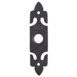High quality image of the Foxcote Foundries - Bell Push with Fleur de Lys Plate - 30mm x 127mm - Antique Black | Sku. ff34 | available to order from Trade Door Handles.