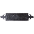High quality image of the Foxcote Foundries - Fleur de Lys Letter Plate - Antique Black | Sku. ff35 | available to order from Trade Door Handles.