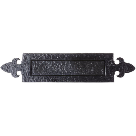 High quality image of the Foxcote Foundries - Fleur de Lys Letter Plate - Antique Black | Sku. ff35 | available to order from Trade Door Handles.