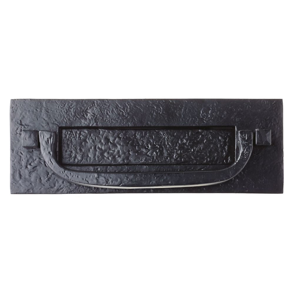 High quality image of the Foxcote Foundries - Postal Letter Plate - 12" x 4" - Antique Black | Sku. ff36 | available to order from Trade Door Handles.