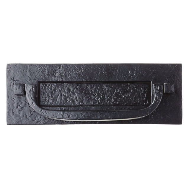 High quality image of the Foxcote Foundries - Postal Letter Plate - 12" x 4" - Antique Black | Sku. ff36 | available to order from Trade Door Handles.
