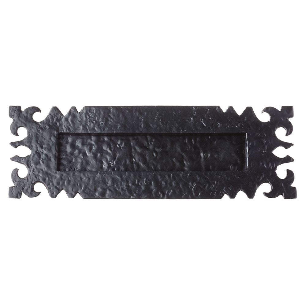 High quality image of the Foxcote Foundries - Ledbury Letter Plate - 12" x 4" - Antique Black | Sku. ff37 | available to order from Trade Door Handles.