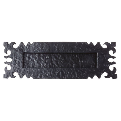 High quality image of the Foxcote Foundries - Ledbury Letter Plate - 12" x 4" - Antique Black | Sku. ff37 | available to order from Trade Door Handles.