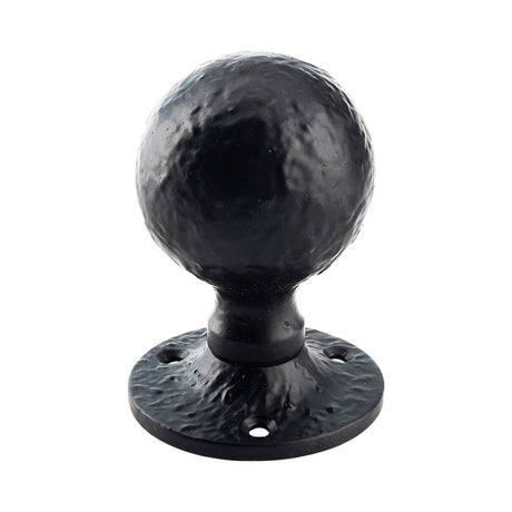 High quality image of the Foxcote Foundries - Ball Mortice Knob - 1.5" - Un-Sprung - Antique Black | Sku. ff415m | available to order from Trade Door Handles.