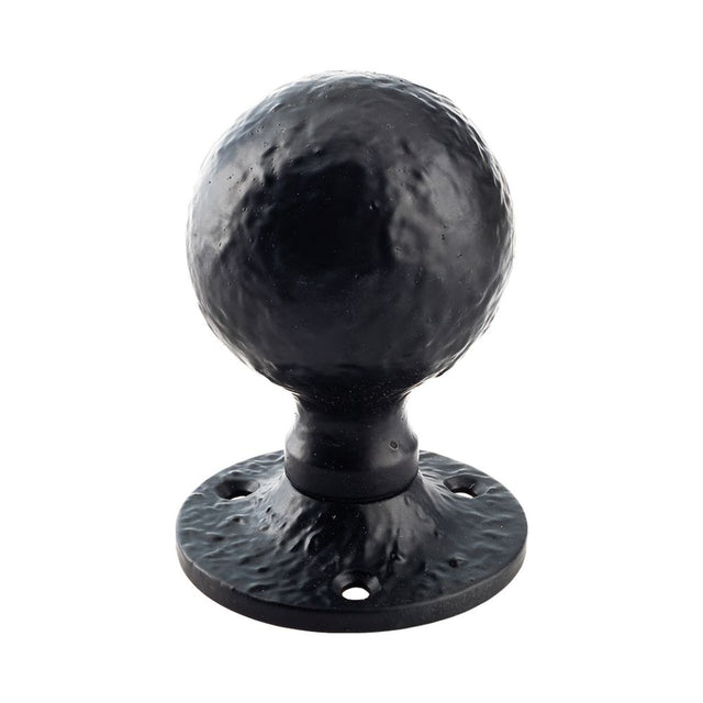 High quality image of the Foxcote Foundries - Ball Mortice Knob - 1.5" - Un-Sprung - Antique Black | Sku. ff415m | available to order from Trade Door Handles.