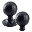 High quality image of the Foxcote Foundries - Ball Rim Knob - 1.5" - Un-Sprung - Antique Black | Sku. ff415r | available to order from Trade Door Handles.