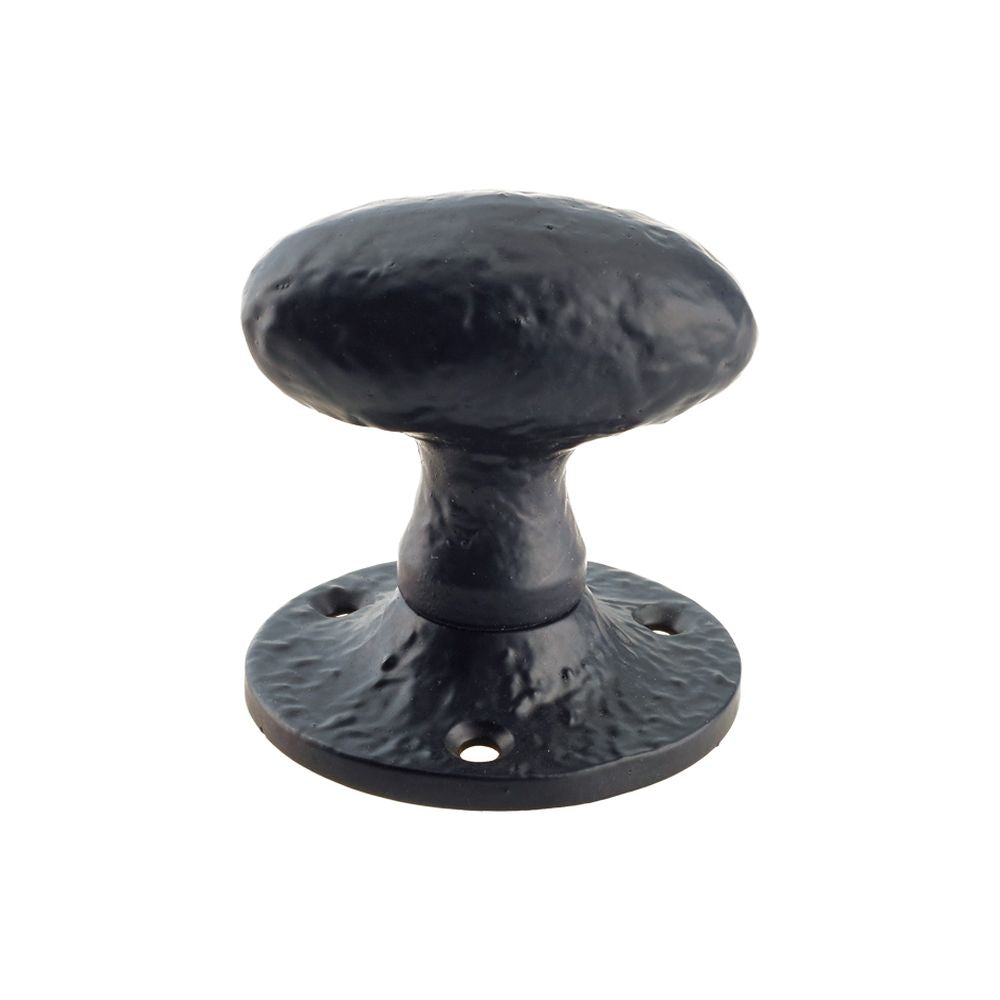 High quality image of the Foxcote Foundries - Oval Mortice Knob - 2.5" - Un-Sprung - Antique Black | Sku. ff416m | available to order from Trade Door Handles.
