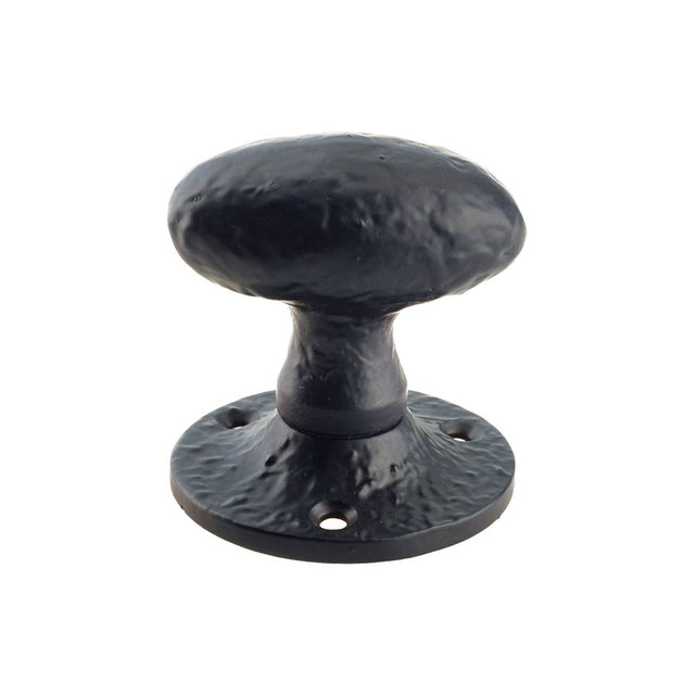 High quality image of the Foxcote Foundries - Oval Mortice Knob - 2.5" - Un-Sprung - Antique Black | Sku. ff416m | available to order from Trade Door Handles.