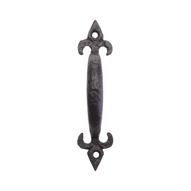 High quality image of the Foxcote Foundries - Fleur de Lys Pull Handle - 5" - Antique Black | Sku. ff42 | available to order from Trade Door Handles.