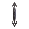 High quality image of the Foxcote Foundries - Fleur de Lys Pull Handle - 6" - Antique Black | Sku. ff43 | available to order from Trade Door Handles.