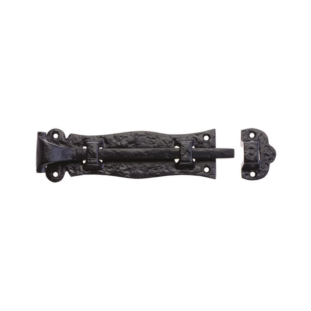 High quality image of the Foxcote Foundries - Plain Door Bolt - 4.5" - Antique Black | Sku. ff52 | available to order from Trade Door Handles.