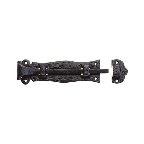 High quality image of the Foxcote Foundries - Plain Door Bolt - 4.5" - Antique Black | Sku. ff52 | available to order from Trade Door Handles.