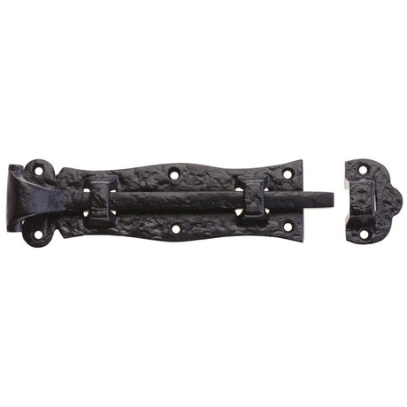 High quality image of the Foxcote Foundries - Plain Door Bolt - 8" - Antique Black | Sku. ff53 | available to order from Trade Door Handles.