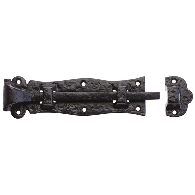 High quality image of the Foxcote Foundries - Plain Door Bolt - 8" - Antique Black | Sku. ff53 | available to order from Trade Door Handles.