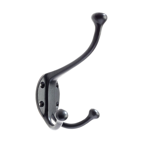 High quality image of the Foxcote Foundries - Double Hat and Coat Hook - Antique Black | Sku. ff73pcb | available to order from Trade Door Handles.