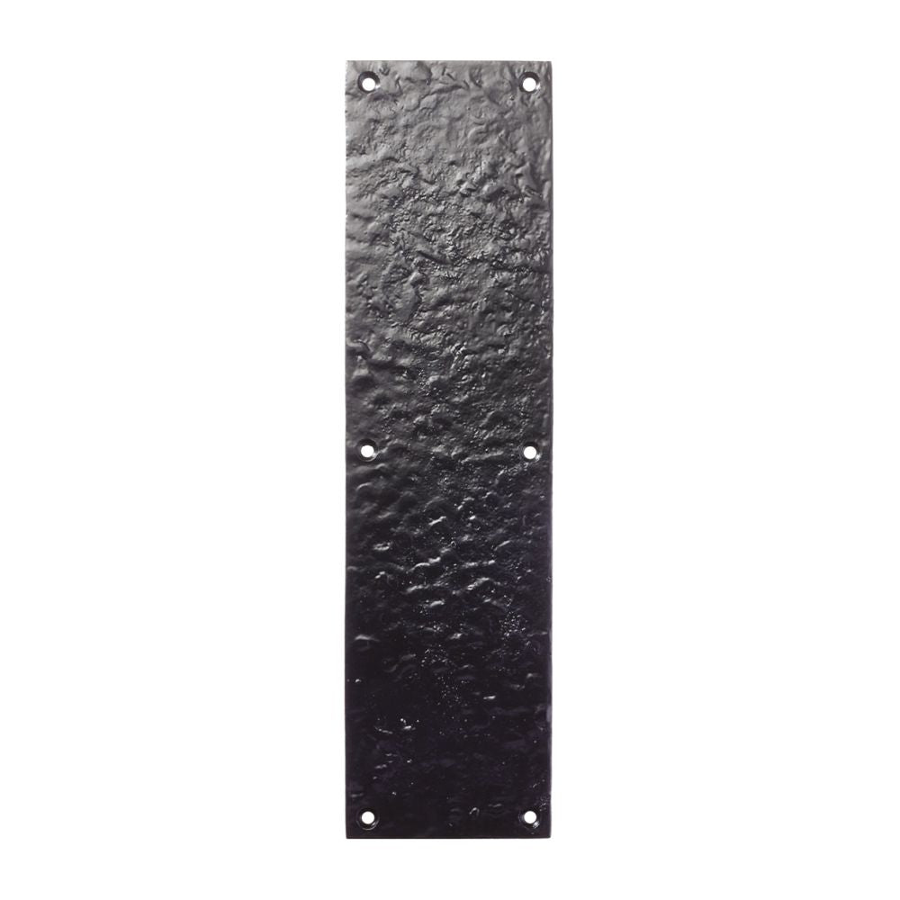 High quality image of the Foxcote Foundries - Finger Plate - 11.5" x 3" - Antique Black | Sku. ff75 | available to order from Trade Door Handles.