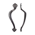 High quality image of the Foxcote Foundries - Offcentre Pull Handle - 9.5" - Left Hand - Antique Black | Sku. ff80l | available to order from Trade Door Handles.