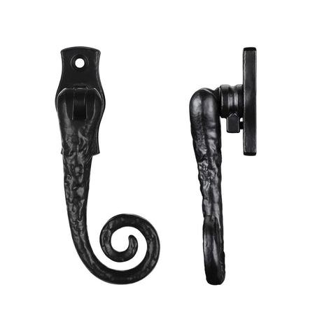 High quality image of the Foxcote Foundries - Monkey Tail Fastener Lockable c/w key - Left Hand - Antique Black | Sku. ff83l | available to order from Trade Door Handles.