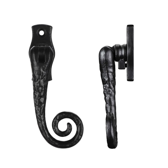 High quality image of the Foxcote Foundries - Monkey Tail Fastener Lockable c/w key - Left Hand - Antique Black | Sku. ff83l | available to order from Trade Door Handles.