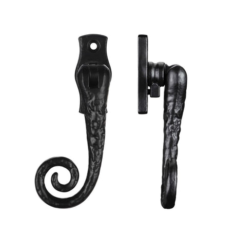 High quality image of the Foxcote Foundries - Monkey Tail Fastener Lockable c/w key - Right Hand - Antique Black | Sku. ff83r | available to order from Trade Door Handles.