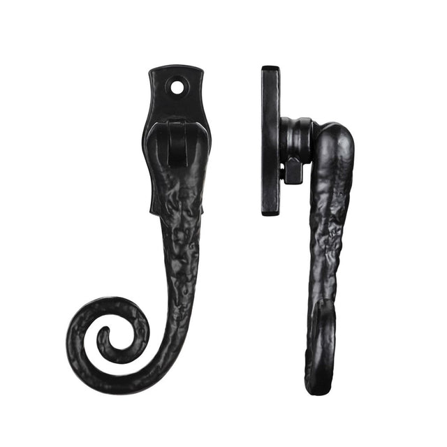High quality image of the Foxcote Foundries - Monkey Tail Fastener Lockable c/w key - Right Hand - Antique Black | Sku. ff83r | available to order from Trade Door Handles.