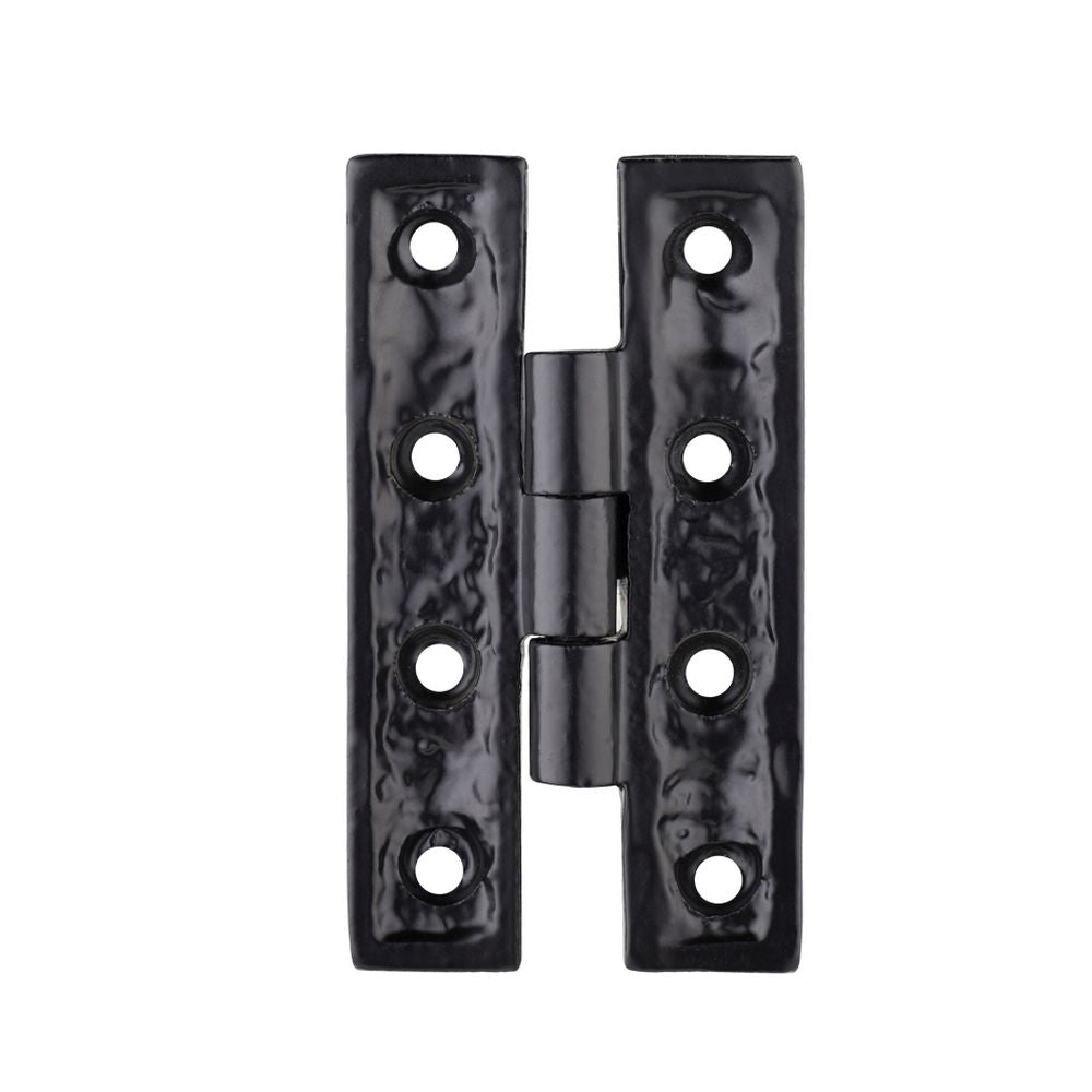 High quality image of the Foxcote Foundries - 'H' Hinge - 83mm x 45mm (Single) - Antique Black | Sku. ff88 | available to order from Trade Door Handles.