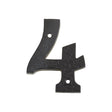 High quality image of the Foxcote Foundries - Numeral - No. 4 - 4" - Antique Black | Sku. ffn04 | available to order from Trade Door Handles.