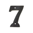 High quality image of the Foxcote Foundries - Numeral - No. 7 - 4" - Antique Black | Sku. ffn07 | available to order from Trade Door Handles.