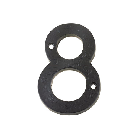 High quality image of the Foxcote Foundries - Numeral - No. 8 - 4" - Antique Black | Sku. ffn08 | available to order from Trade Door Handles.
