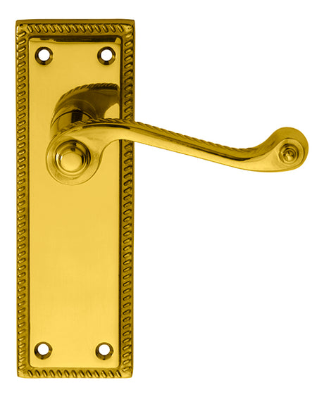 High quality image of Carlisle Brass - Georgian Lever on Sweedor Lock Backplate - Polished Brass | Sku. fg1s | Trade Door Handles.