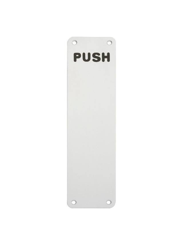 High quality image of Eurospec - Push Finger Plate 300 x 75mm - SAA | Sku. fpp43002saa | Trade Door Handles.