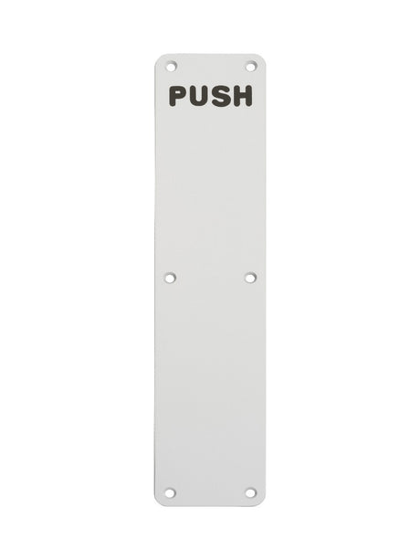 High quality image of Eurospec - Push Finger Plate 350 x 75mm - SAA | Sku. fpp43502saa | Trade Door Handles.