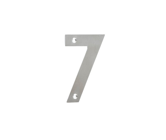 Frelan Hardware Door Furniture Satin Stainless Steel / Numerals / 7 Frelan - 100mm No.7 Numeral - Grade 304 Satin Stainless Steel