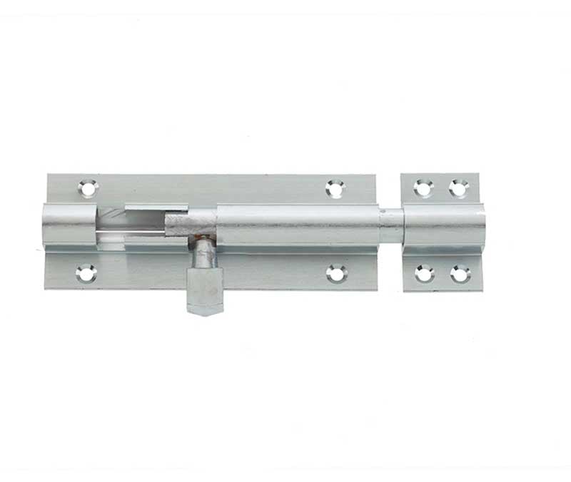 Frelan Hardware Accessories Satin Chrome / Straight Surface Bolts / 100mm / 4" Frelan - 100x38mm SC STR Barrel Bolt