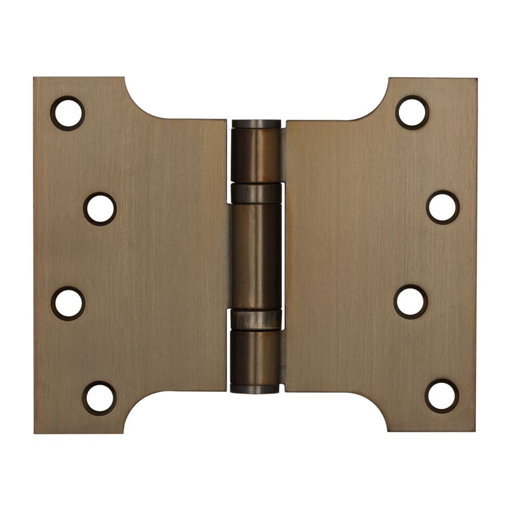 Frelan Hardware Hinges Antique Brass / Parliament Hinges / 4" x (102mm) Frelan - 102x127x3mm Antique Brass Parliament Ball Bearing Hinge