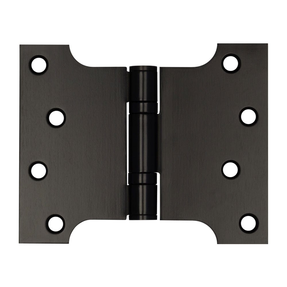 Frelan Hardware Hinges Black / Parliament Hinges / 4" x (102mm) Frelan - 102x127x3mm Matt Black Parliament Ball Bearing Hinge