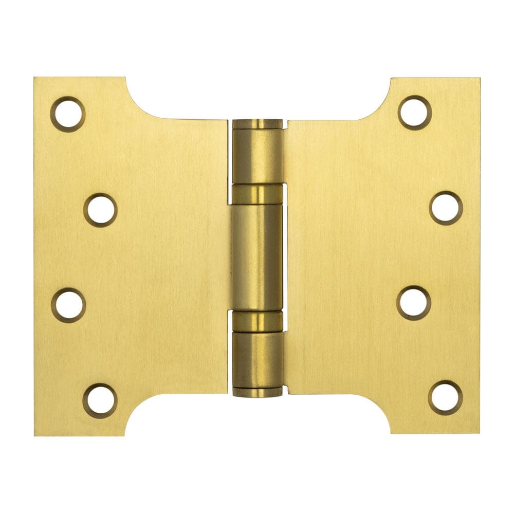 Frelan Hardware Hinges Satin Brass / Parliament Hinges / 4" x (102mm) Frelan - 102x127x3mm Satin Brass Parliament Ball Bearing Hinge