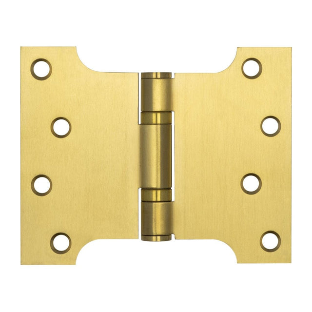 Frelan Hardware Hinges Satin Brass / Parliament Hinges / 4" x (102mm) Frelan - 102x127x3mm Satin Brass Parliament Ball Bearing Hinge