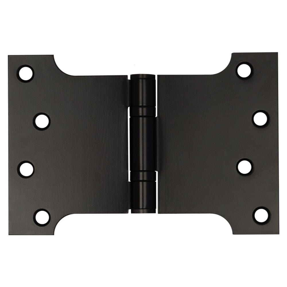 Frelan Hardware Hinges Black / Parliament Hinges / 4" x (102mm) Frelan - 102x152x3mm Matt Black Parliament Ball Bearing Hinge
