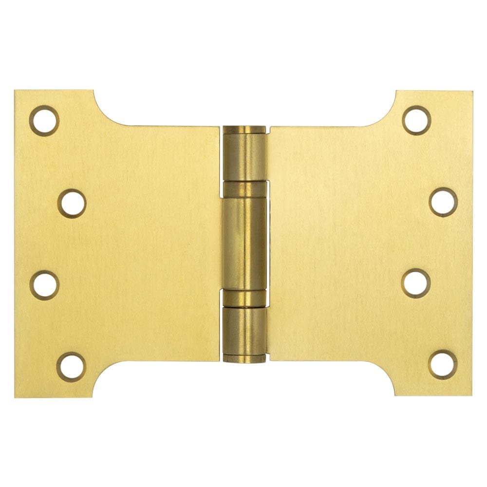 Frelan Hardware Hinges Satin Brass / Parliament Hinges / 4" x (102mm) Frelan - 102x152x3mm Satin Brass Parliament Ball Bearing Hinge